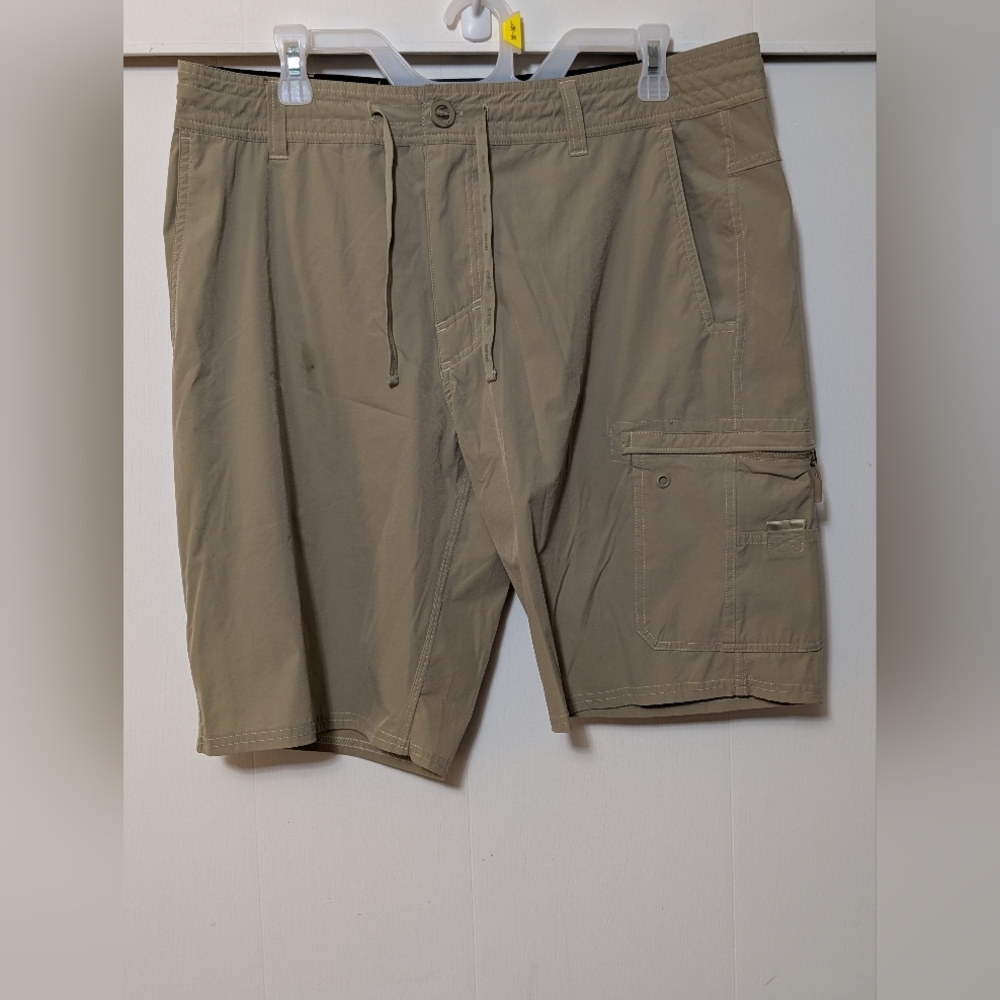 Men's Full Send Khaki Nylon Pocket Shorts Size XL